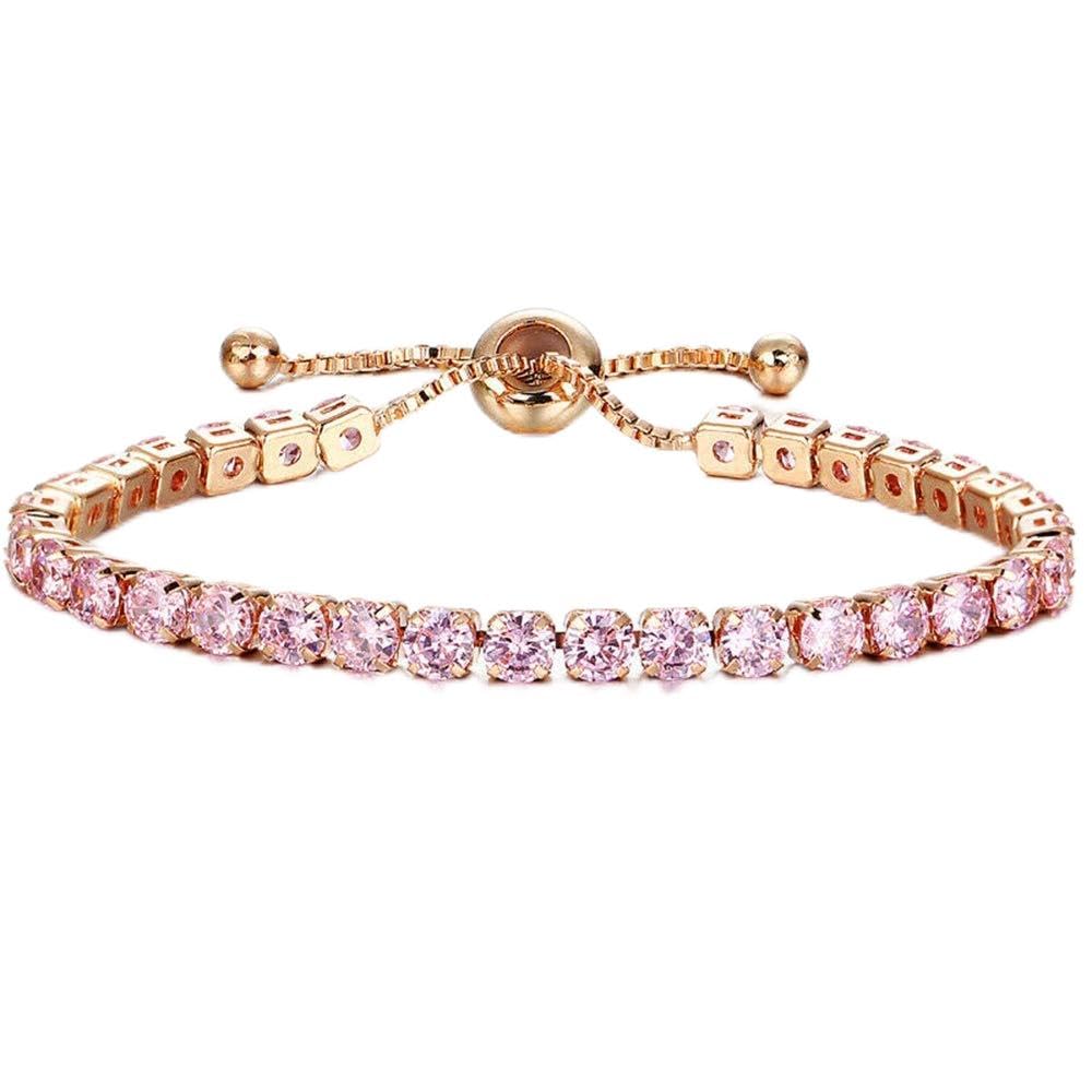 CiNily Adjustable Tennis Bracelets for Women Teen Cubic Zirconia Bracelet