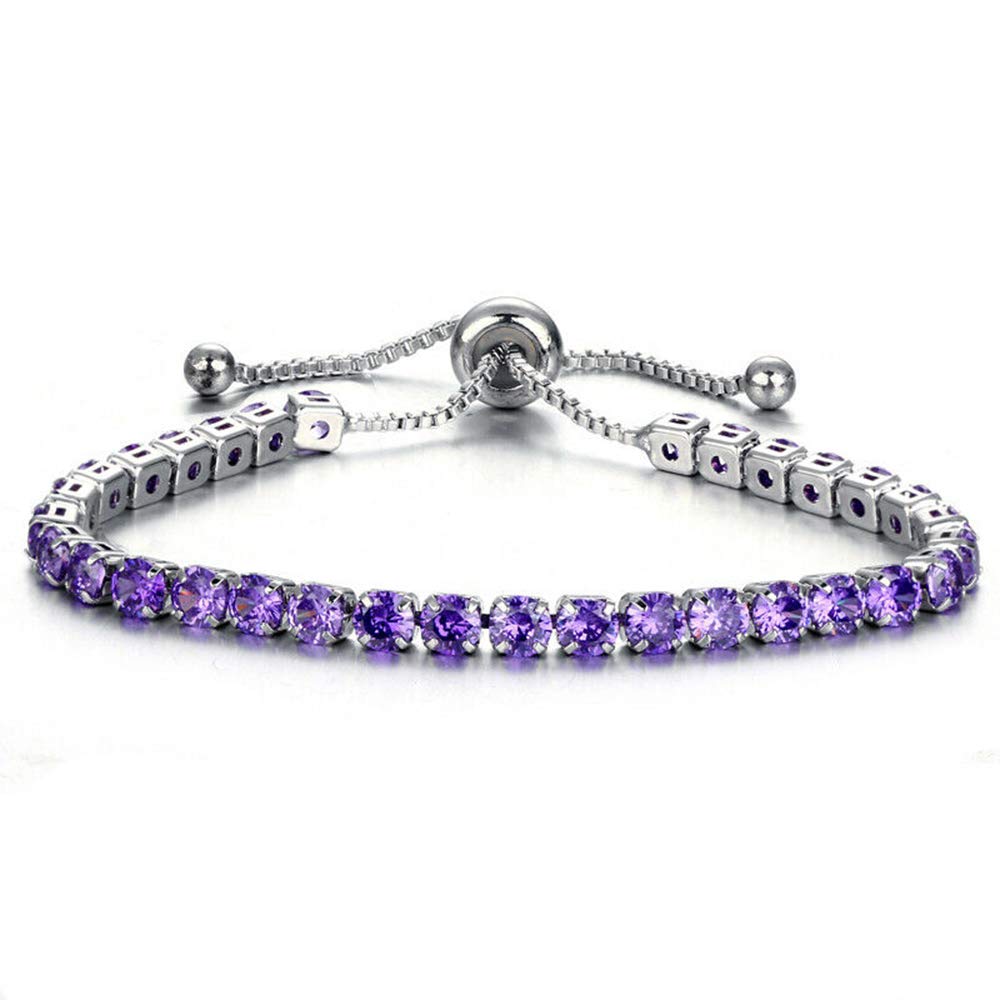 CiNily Adjustable Tennis Bracelets for Women Teen Cubic Zirconia Bracelet